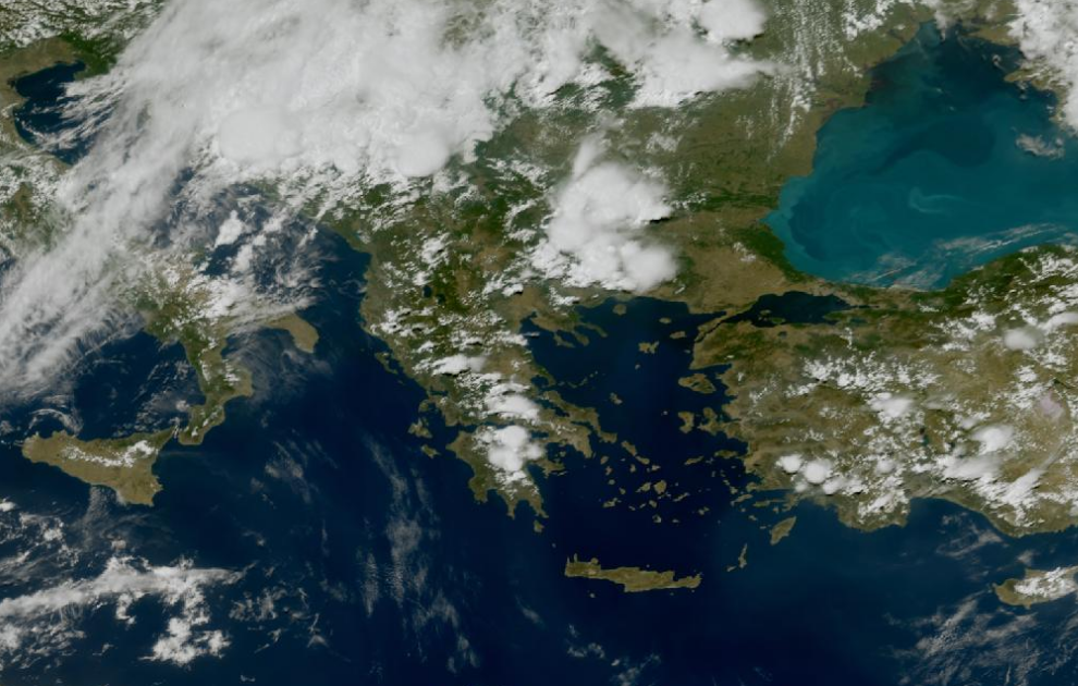 Τελευταία δορυφορική εικόνα νεφοκάλυψης