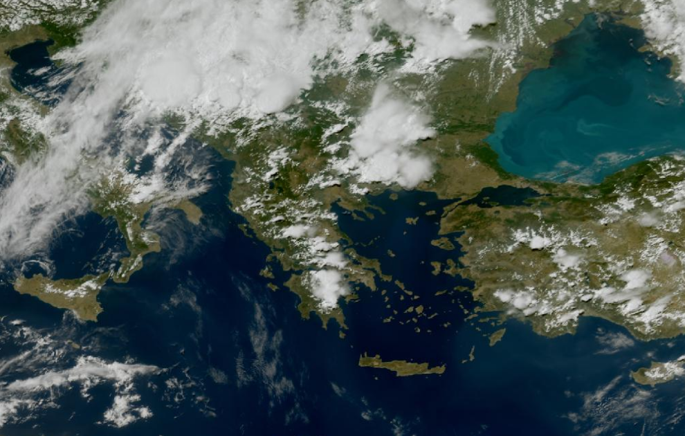 Τελευταία δορυφορική εικόνα νεφοκάλυψης