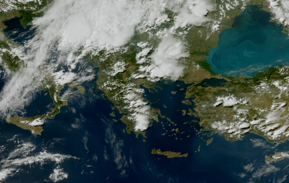 Τελευταία δορυφορική εικόνα νεφοκάλυψης