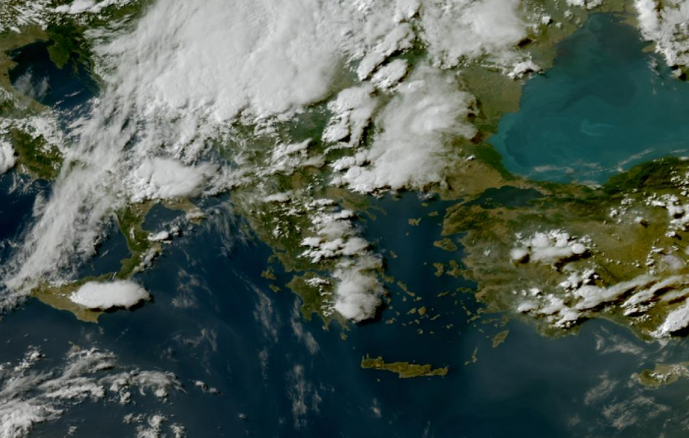 Τελευταία δορυφορική εικόνα νεφοκάλυψης