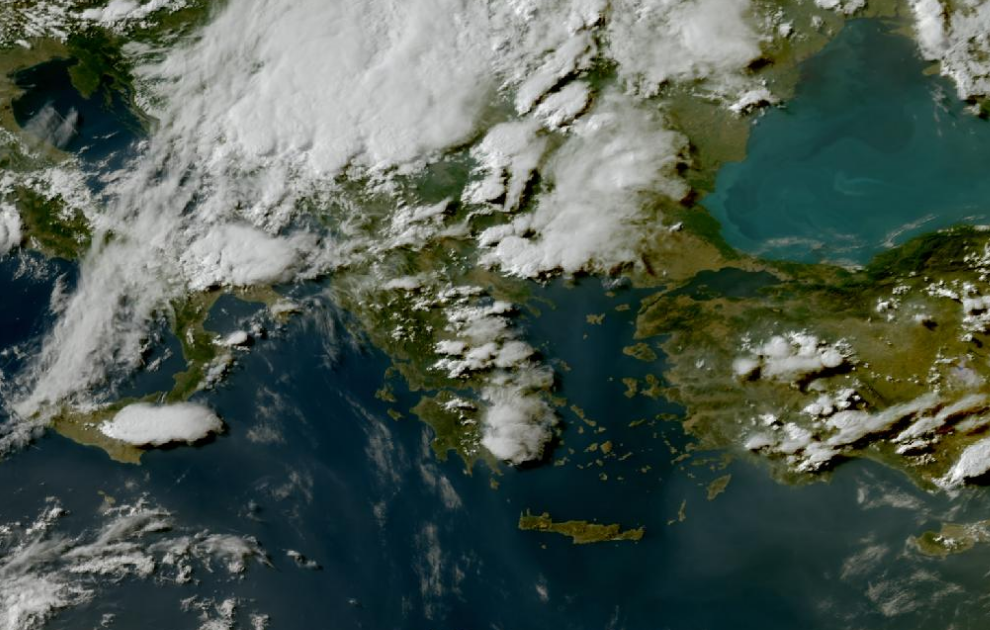 Τελευταία δορυφορική εικόνα νεφοκάλυψης