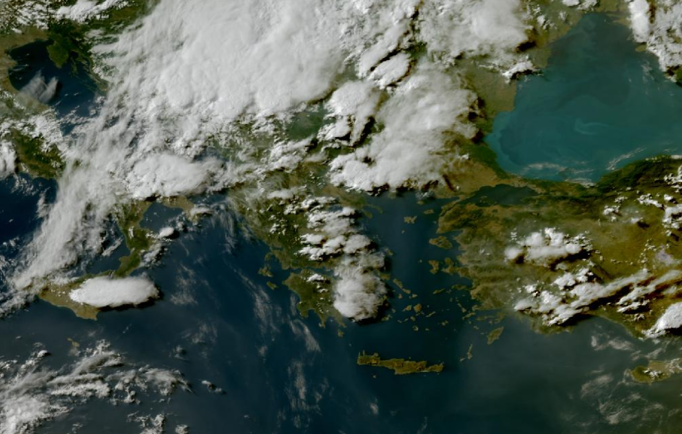 Τελευταία δορυφορική εικόνα νεφοκάλυψης
