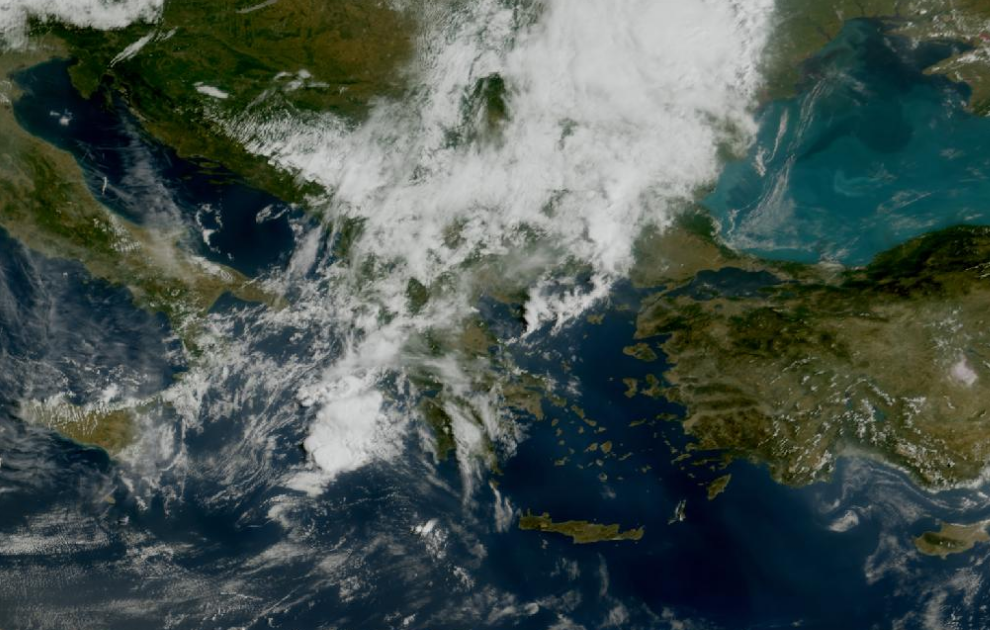 Τελευταία δορυφορική εικόνα νεφοκάλυψης