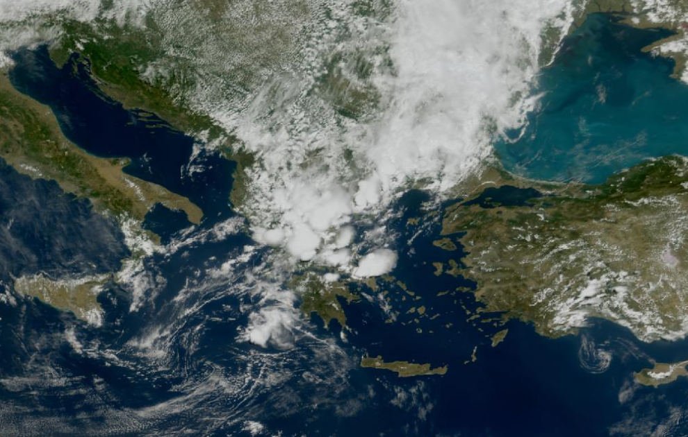 Τελευταία δορυφορική εικόνα νεφοκάλυψης