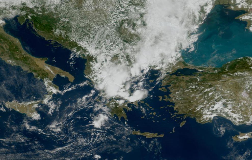 Τελευταία δορυφορική εικόνα νεφοκάλυψης