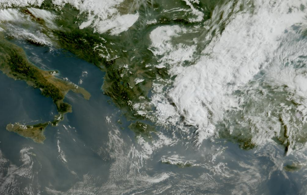 Τελευταία δορυφορική εικόνα νεφοκάλυψης