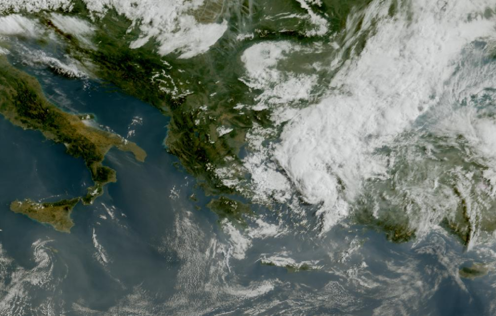 Τελευταία δορυφορική εικόνα νεφοκάλυψης