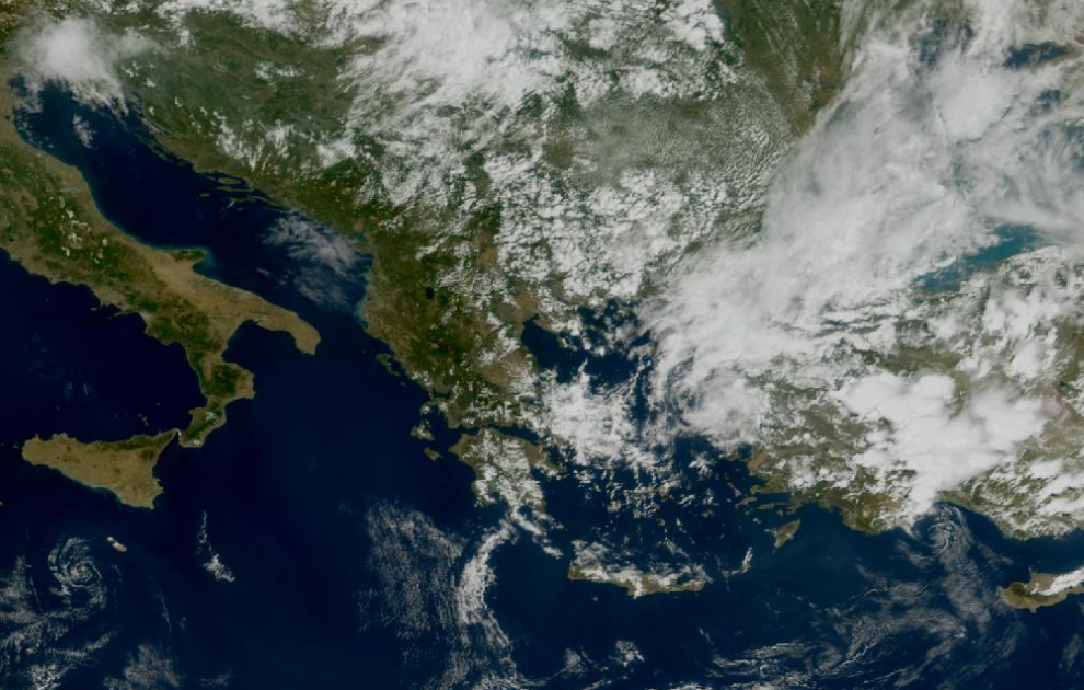Τελευταία δορυφορική εικόνα νεφοκάλυψης