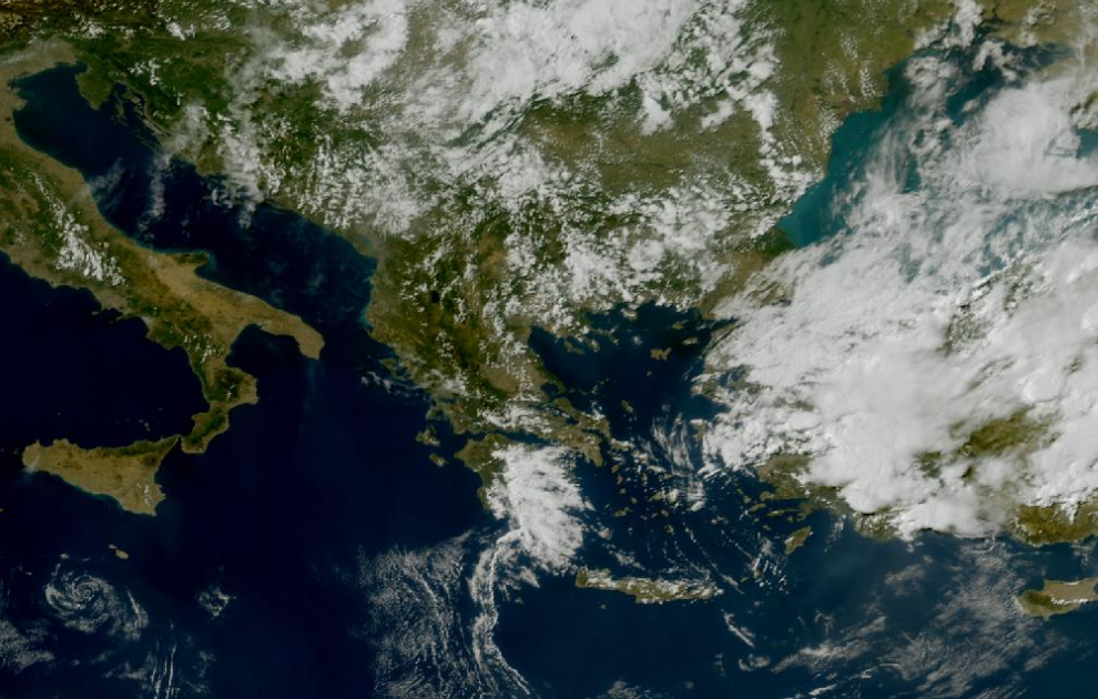 Τελευταία δορυφορική εικόνα νεφοκάλυψης