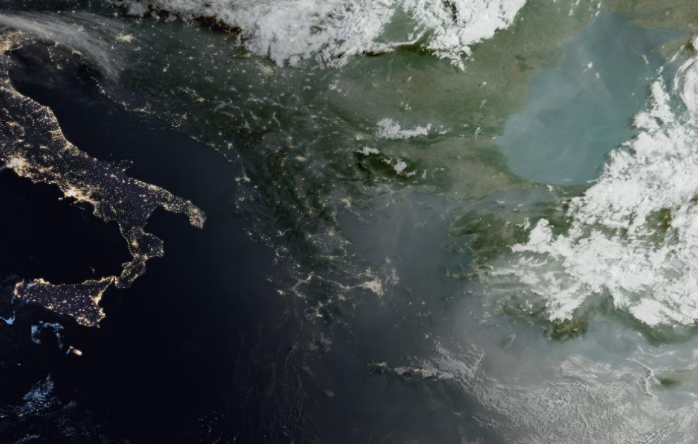 Τελευταία δορυφορική εικόνα νεφοκάλυψης