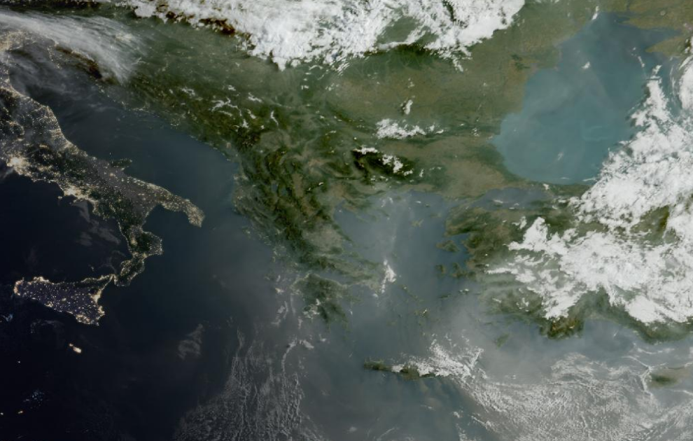 Τελευταία δορυφορική εικόνα νεφοκάλυψης