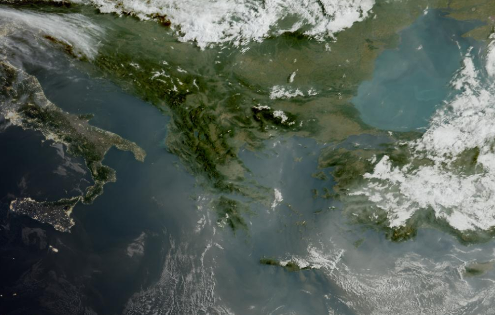 Τελευταία δορυφορική εικόνα νεφοκάλυψης