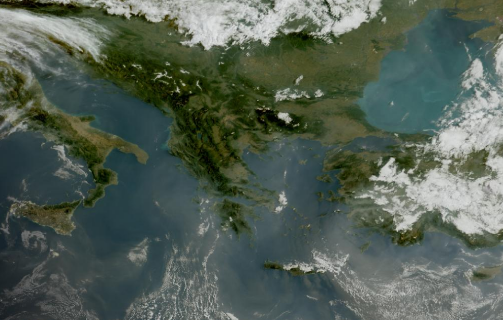 Τελευταία δορυφορική εικόνα νεφοκάλυψης
