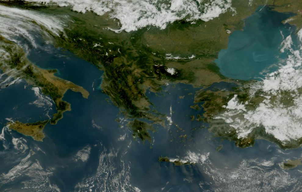 Τελευταία δορυφορική εικόνα νεφοκάλυψης