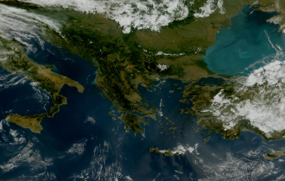 Τελευταία δορυφορική εικόνα νεφοκάλυψης