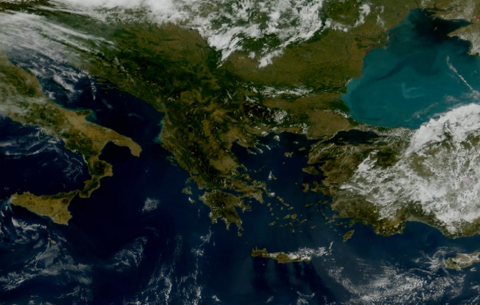 Τελευταία δορυφορική εικόνα νεφοκάλυψης