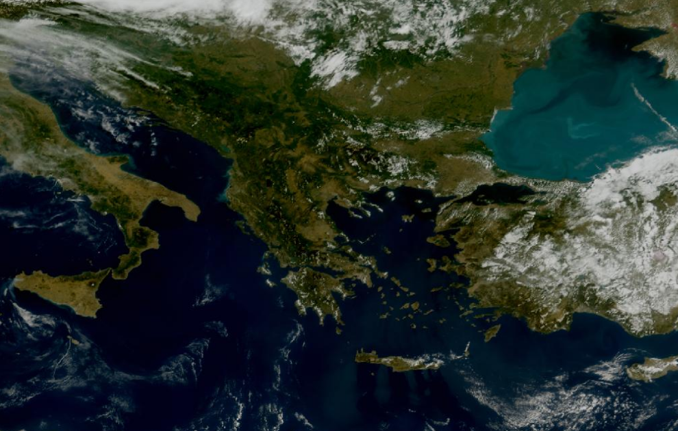 Τελευταία δορυφορική εικόνα νεφοκάλυψης