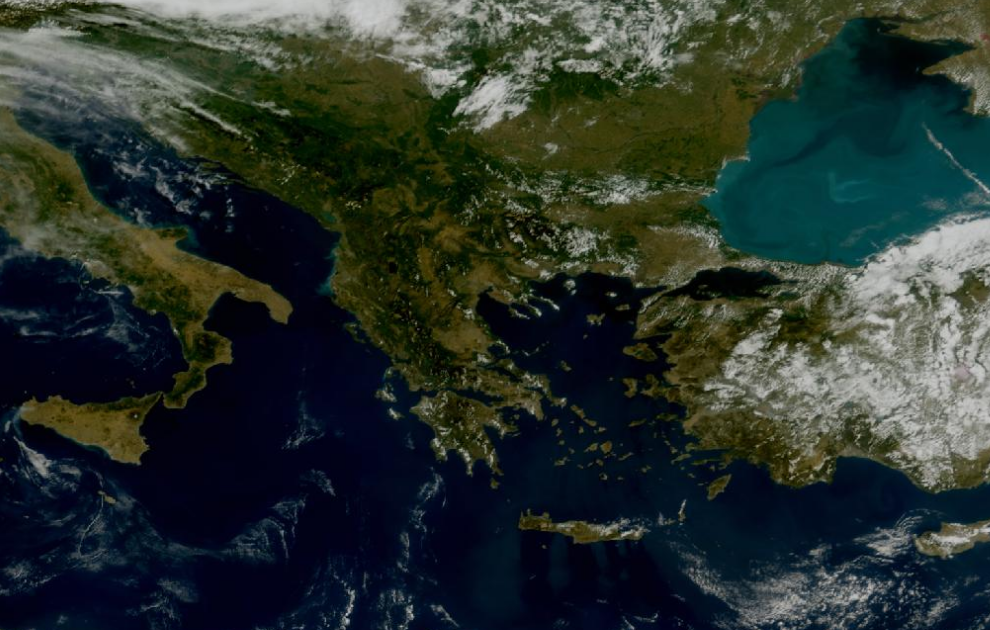 Τελευταία δορυφορική εικόνα νεφοκάλυψης