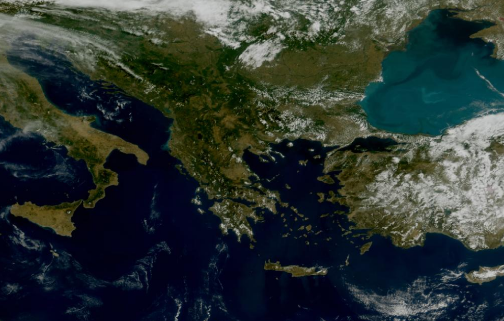 Τελευταία δορυφορική εικόνα νεφοκάλυψης