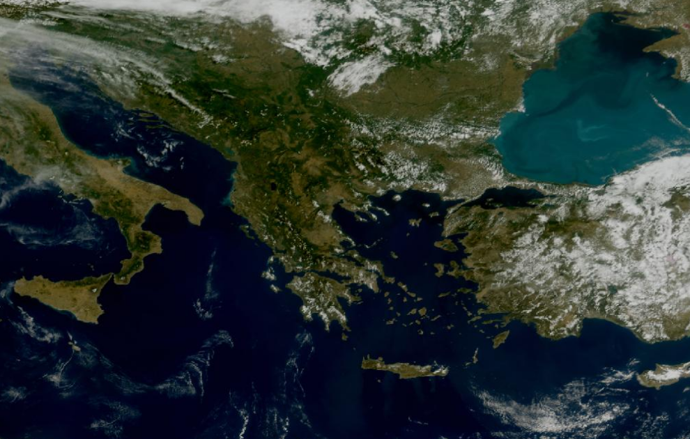 Τελευταία δορυφορική εικόνα νεφοκάλυψης