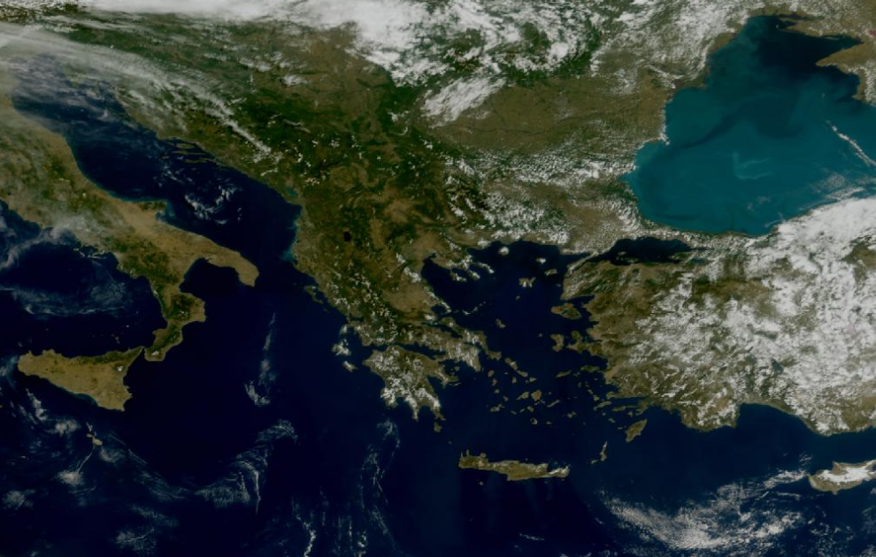 Τελευταία δορυφορική εικόνα νεφοκάλυψης