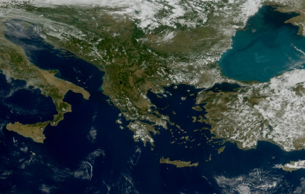 Τελευταία δορυφορική εικόνα νεφοκάλυψης