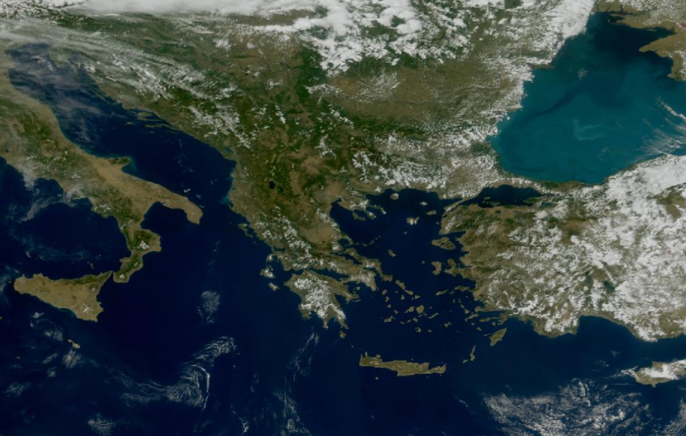 Τελευταία δορυφορική εικόνα νεφοκάλυψης