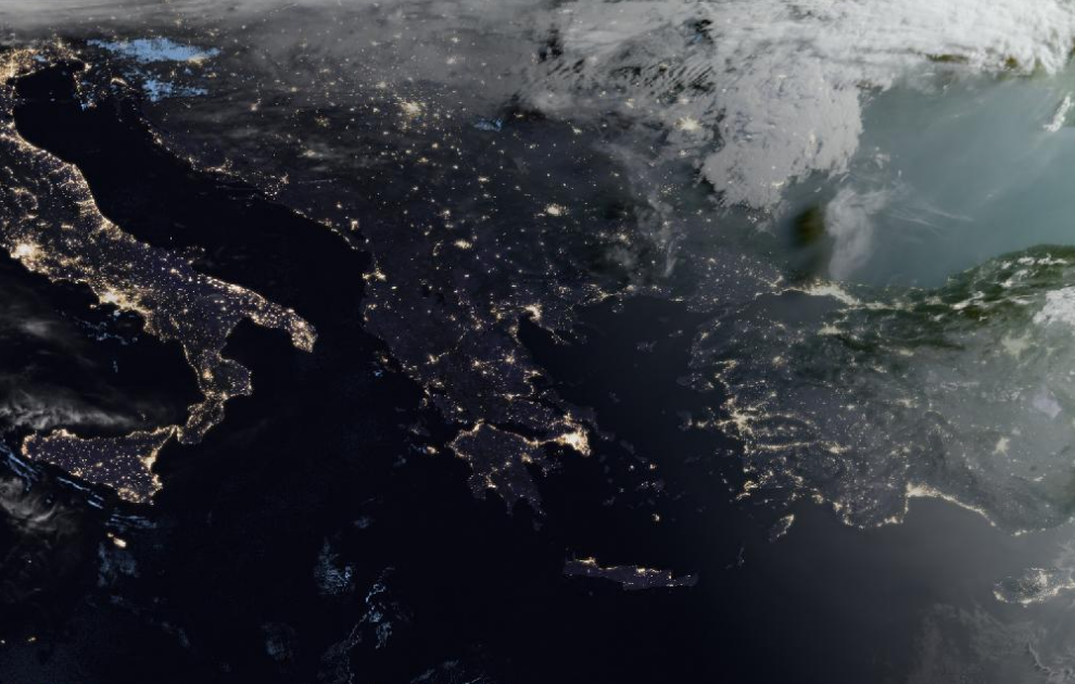 Τελευταία δορυφορική εικόνα νεφοκάλυψης