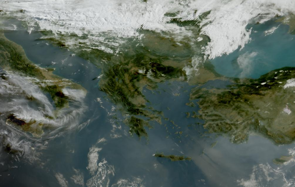 Τελευταία δορυφορική εικόνα νεφοκάλυψης