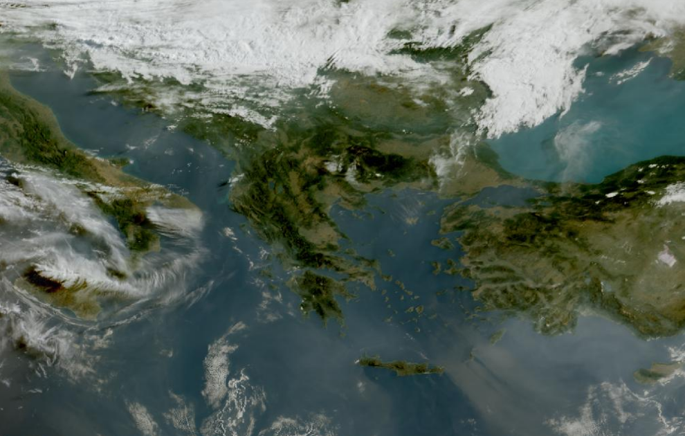 Τελευταία δορυφορική εικόνα νεφοκάλυψης