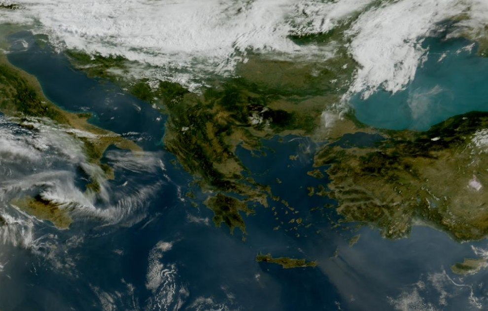 Τελευταία δορυφορική εικόνα νεφοκάλυψης