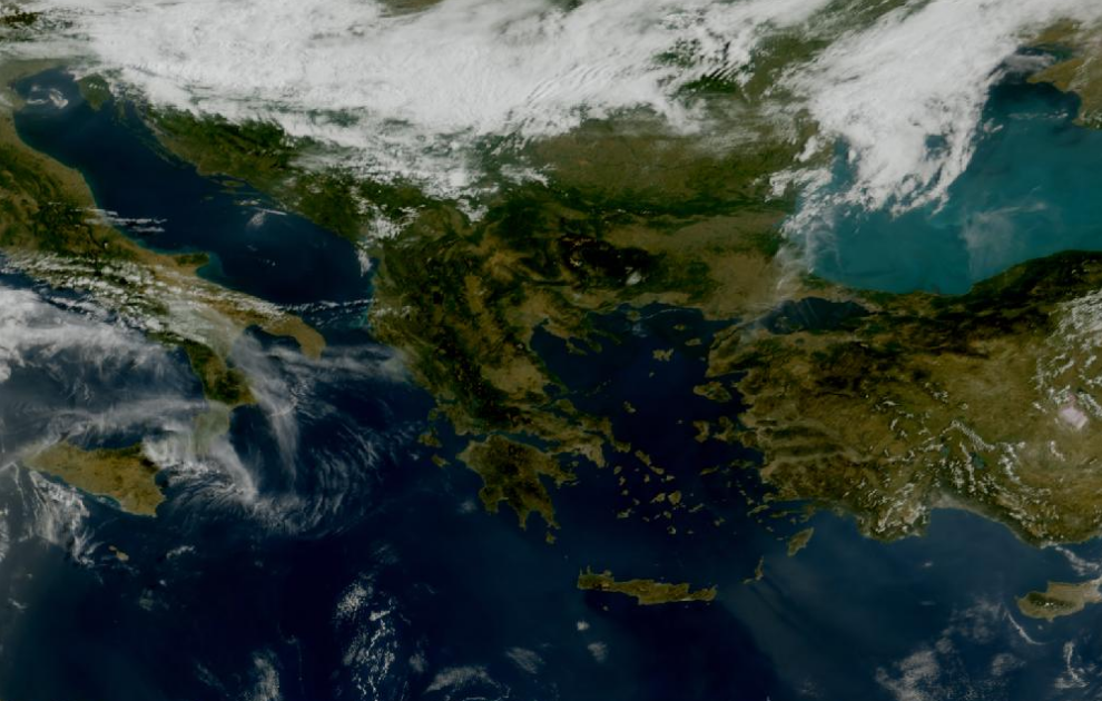 Τελευταία δορυφορική εικόνα νεφοκάλυψης