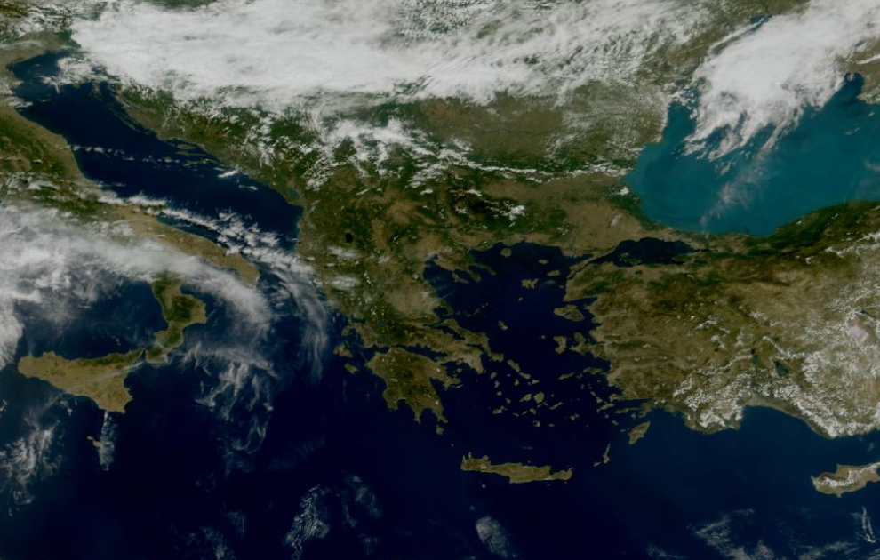 Τελευταία δορυφορική εικόνα νεφοκάλυψης