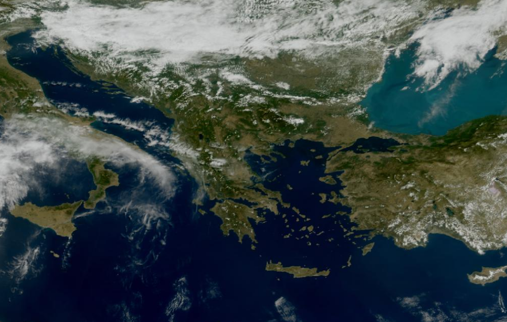 Τελευταία δορυφορική εικόνα νεφοκάλυψης