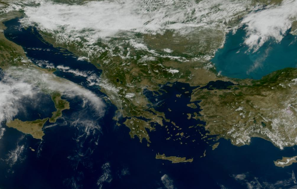 Τελευταία δορυφορική εικόνα νεφοκάλυψης