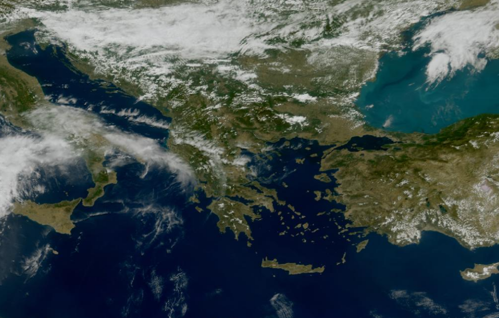 Τελευταία δορυφορική εικόνα νεφοκάλυψης