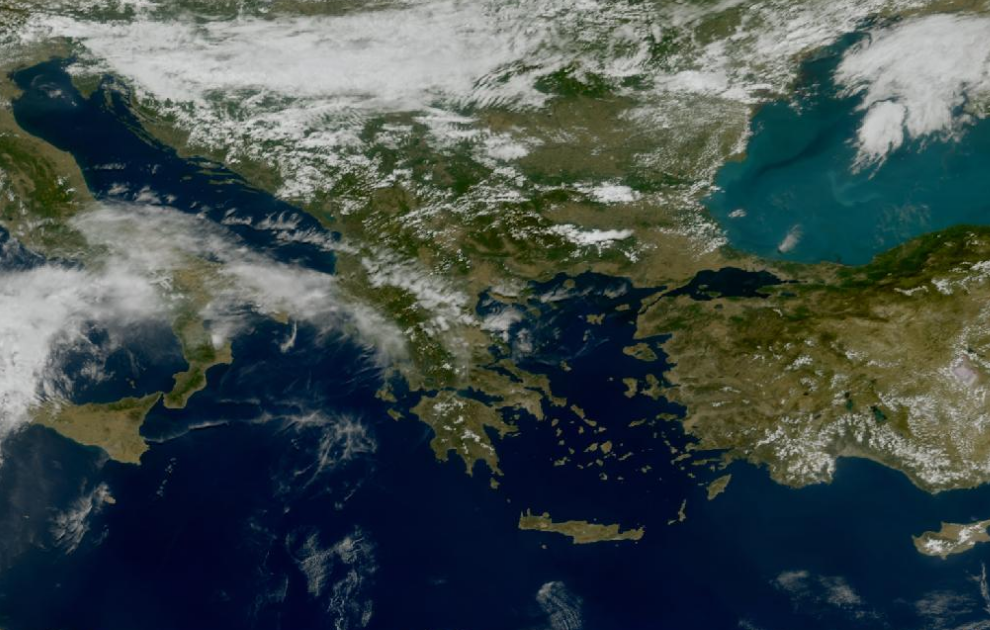 Τελευταία δορυφορική εικόνα νεφοκάλυψης