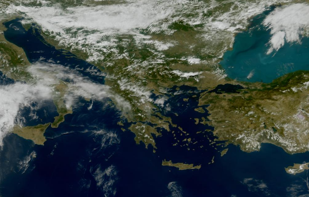 Τελευταία δορυφορική εικόνα νεφοκάλυψης