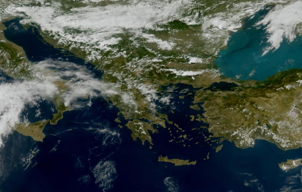 Τελευταία δορυφορική εικόνα νεφοκάλυψης