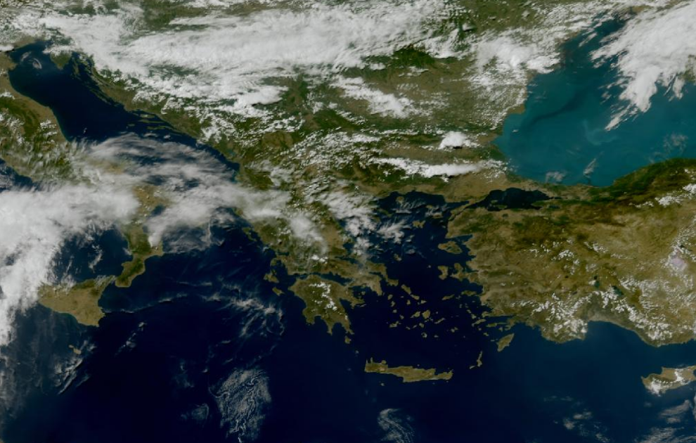 Τελευταία δορυφορική εικόνα νεφοκάλυψης