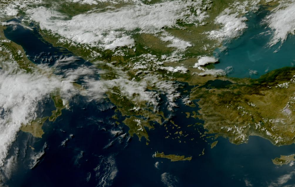 Τελευταία δορυφορική εικόνα νεφοκάλυψης
