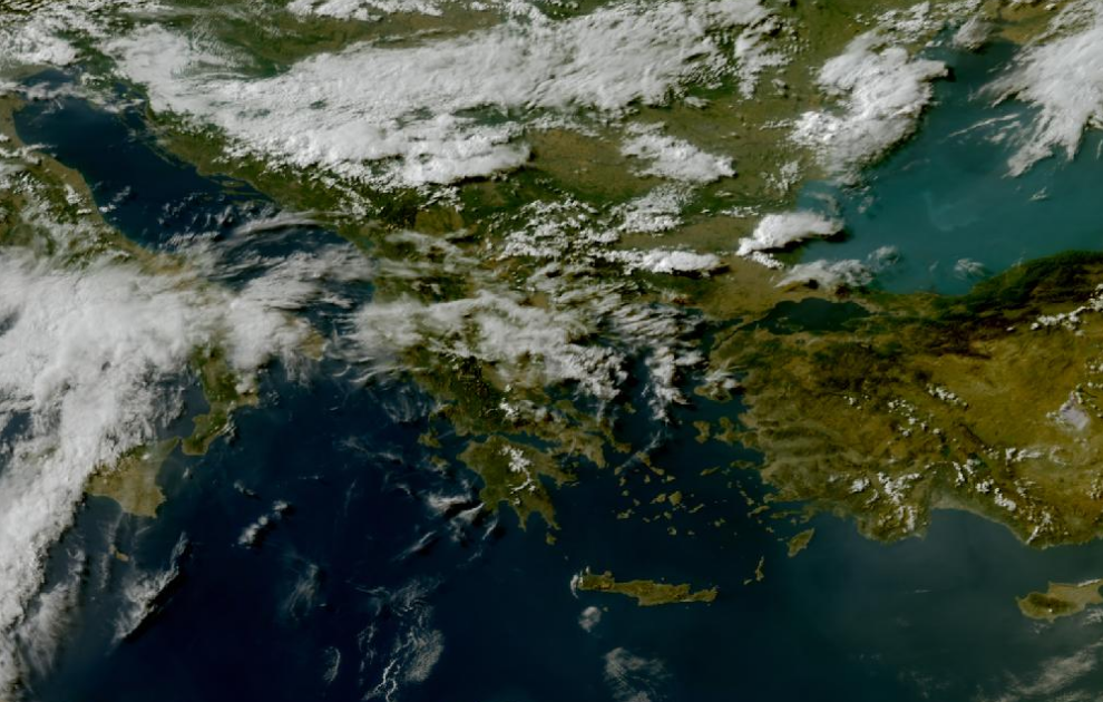 Τελευταία δορυφορική εικόνα νεφοκάλυψης