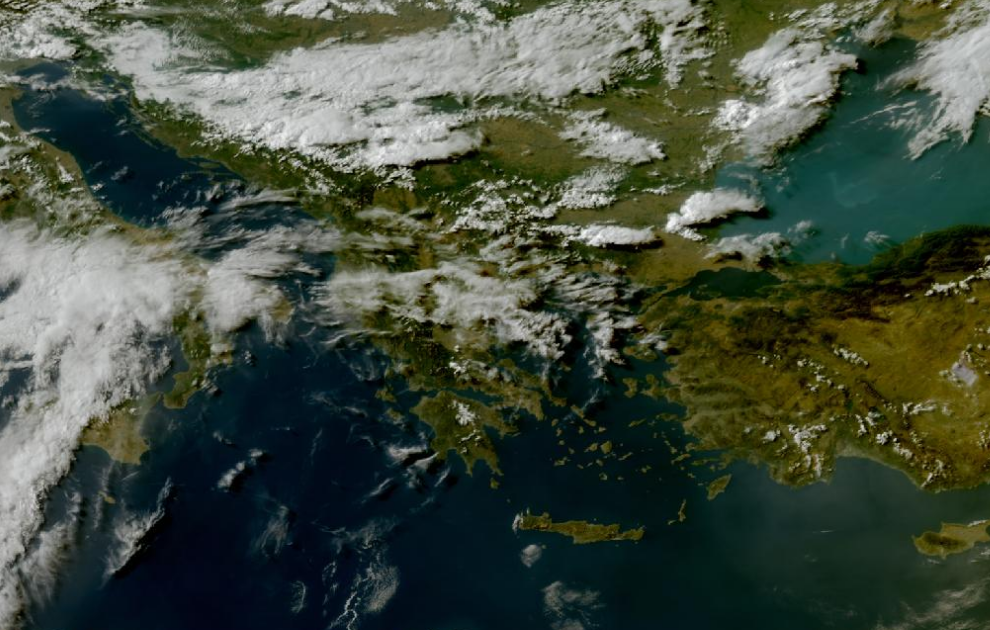 Τελευταία δορυφορική εικόνα νεφοκάλυψης