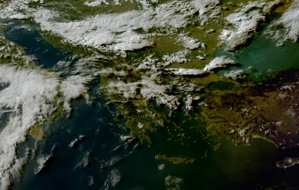 Τελευταία δορυφορική εικόνα νεφοκάλυψης
