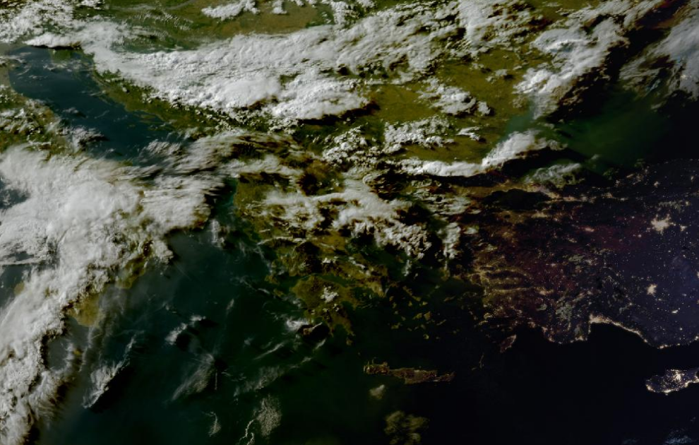 Τελευταία δορυφορική εικόνα νεφοκάλυψης