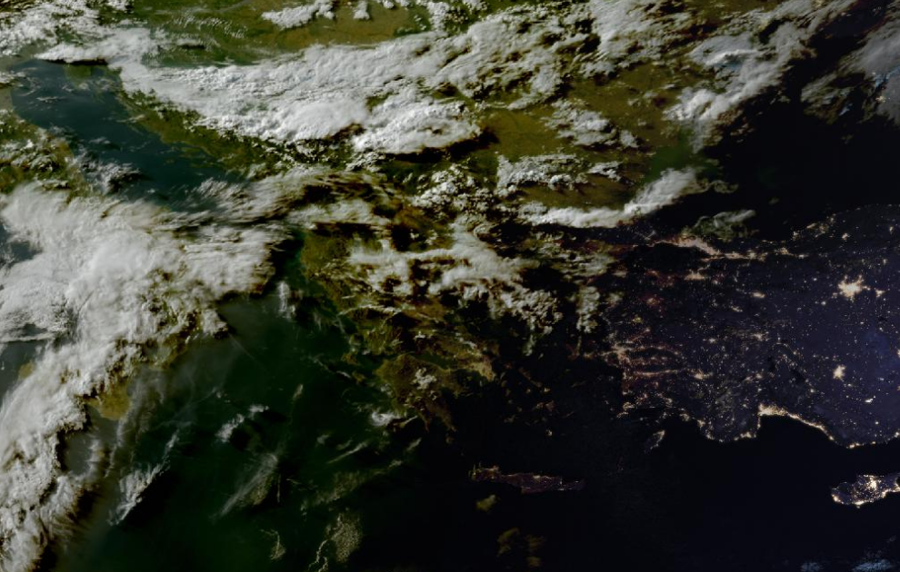 Τελευταία δορυφορική εικόνα νεφοκάλυψης