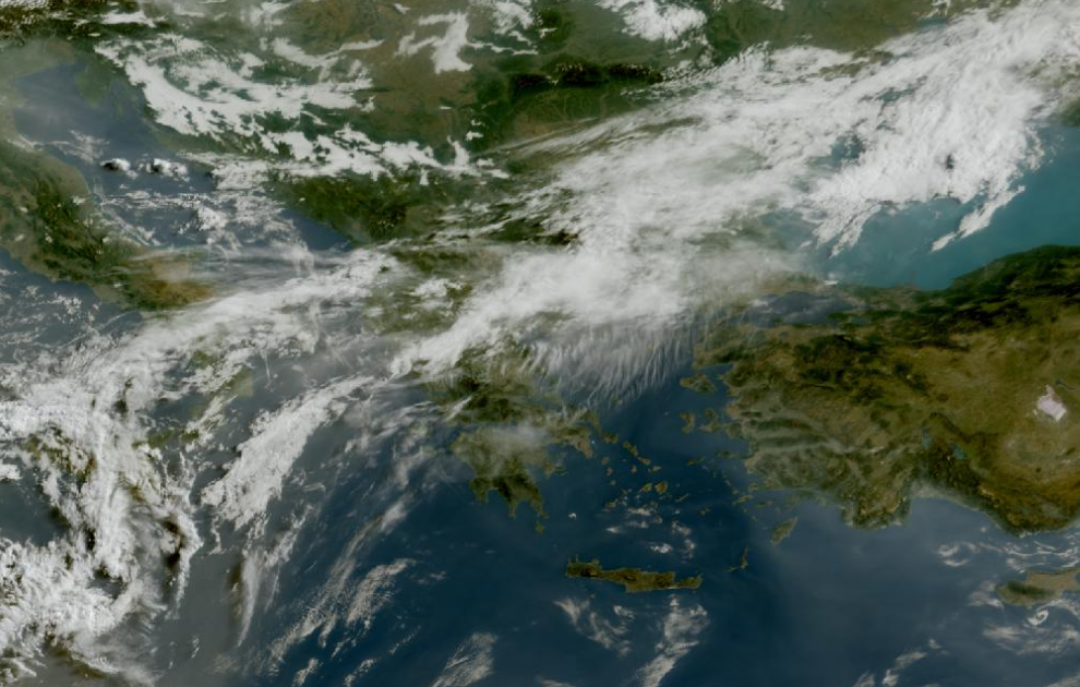 Τελευταία δορυφορική εικόνα νεφοκάλυψης
