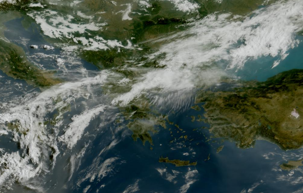 Τελευταία δορυφορική εικόνα νεφοκάλυψης