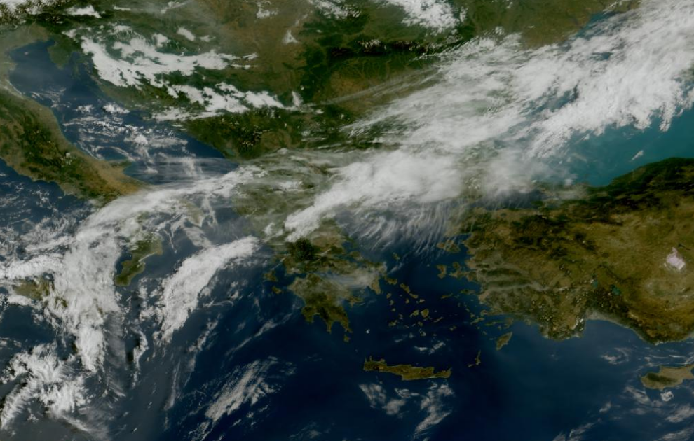Τελευταία δορυφορική εικόνα νεφοκάλυψης