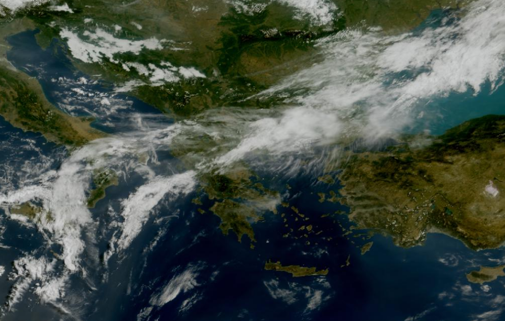 Τελευταία δορυφορική εικόνα νεφοκάλυψης